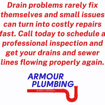 Drain problems? Call Armour Plumbing today.